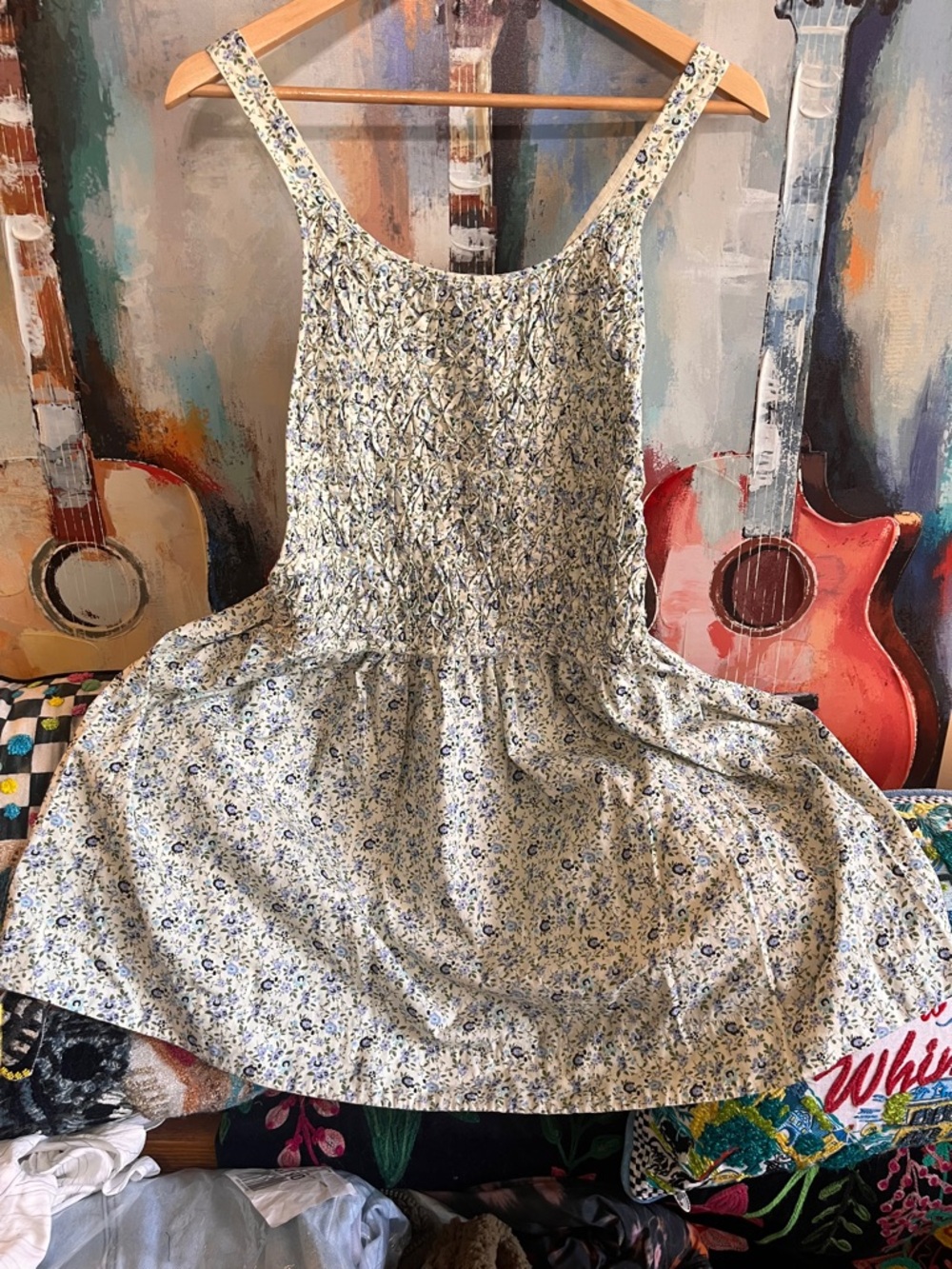 FREE PEOPLE FLORAL APRON DRESS MINI NWOT SZ S